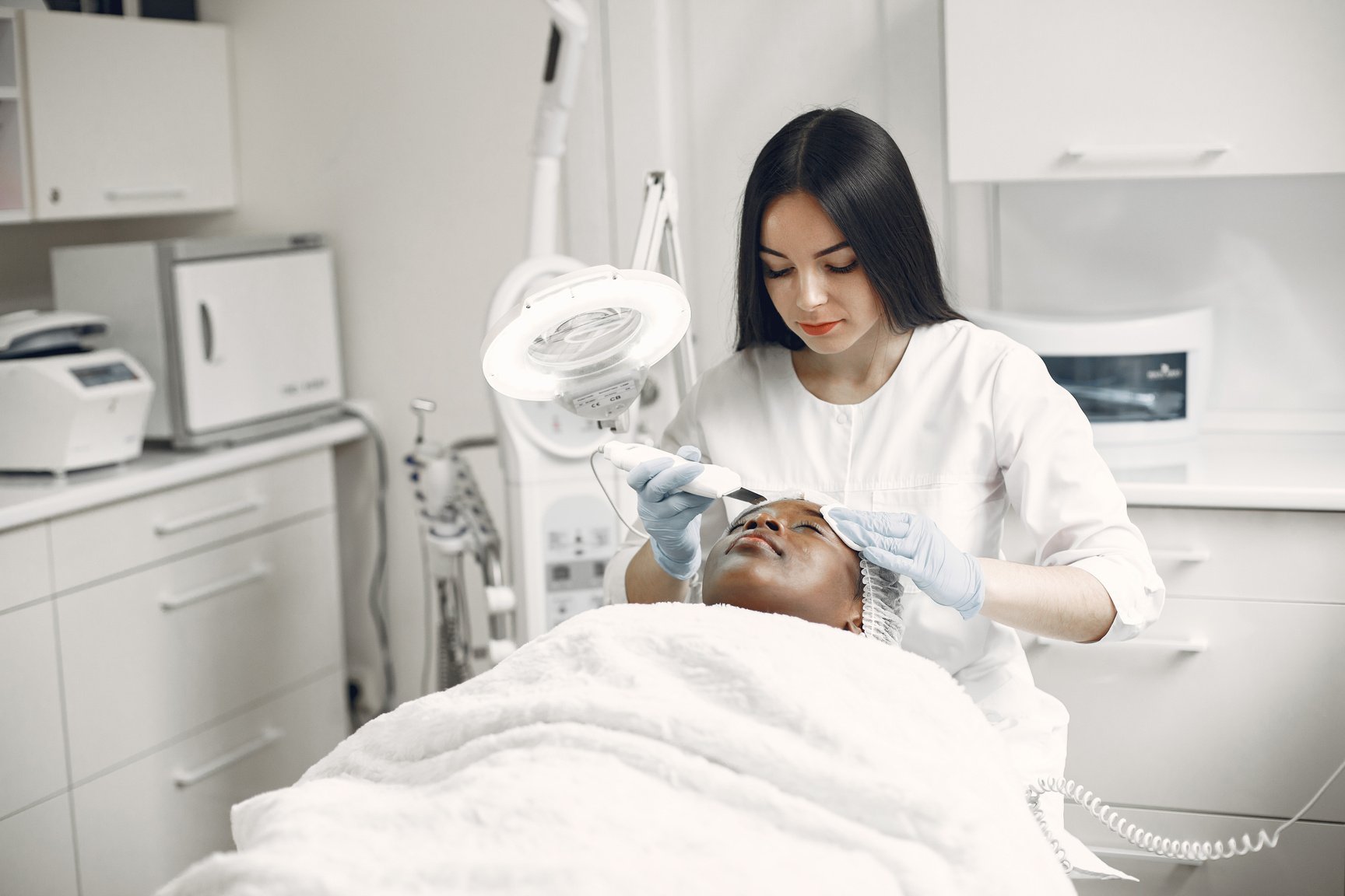 Woman Getting a Facial Treatment